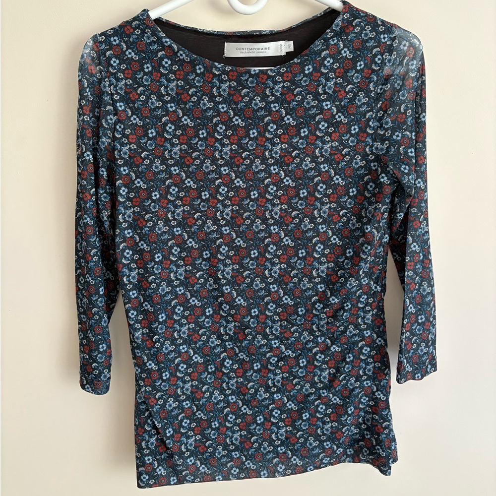 🌸 Simons Floral Patterned Sweater